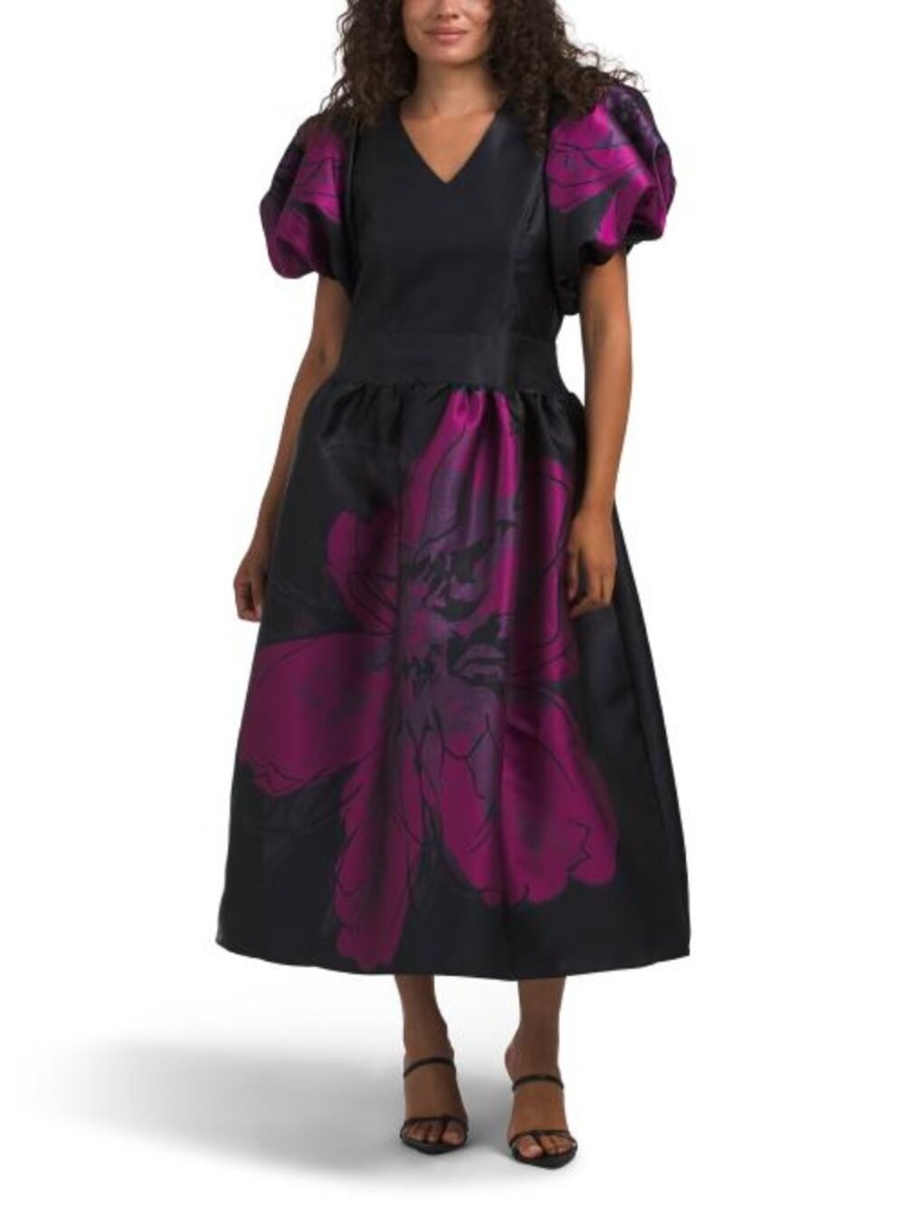 NANCY YANG Floral Cocktail Dress